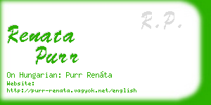 renata purr business card